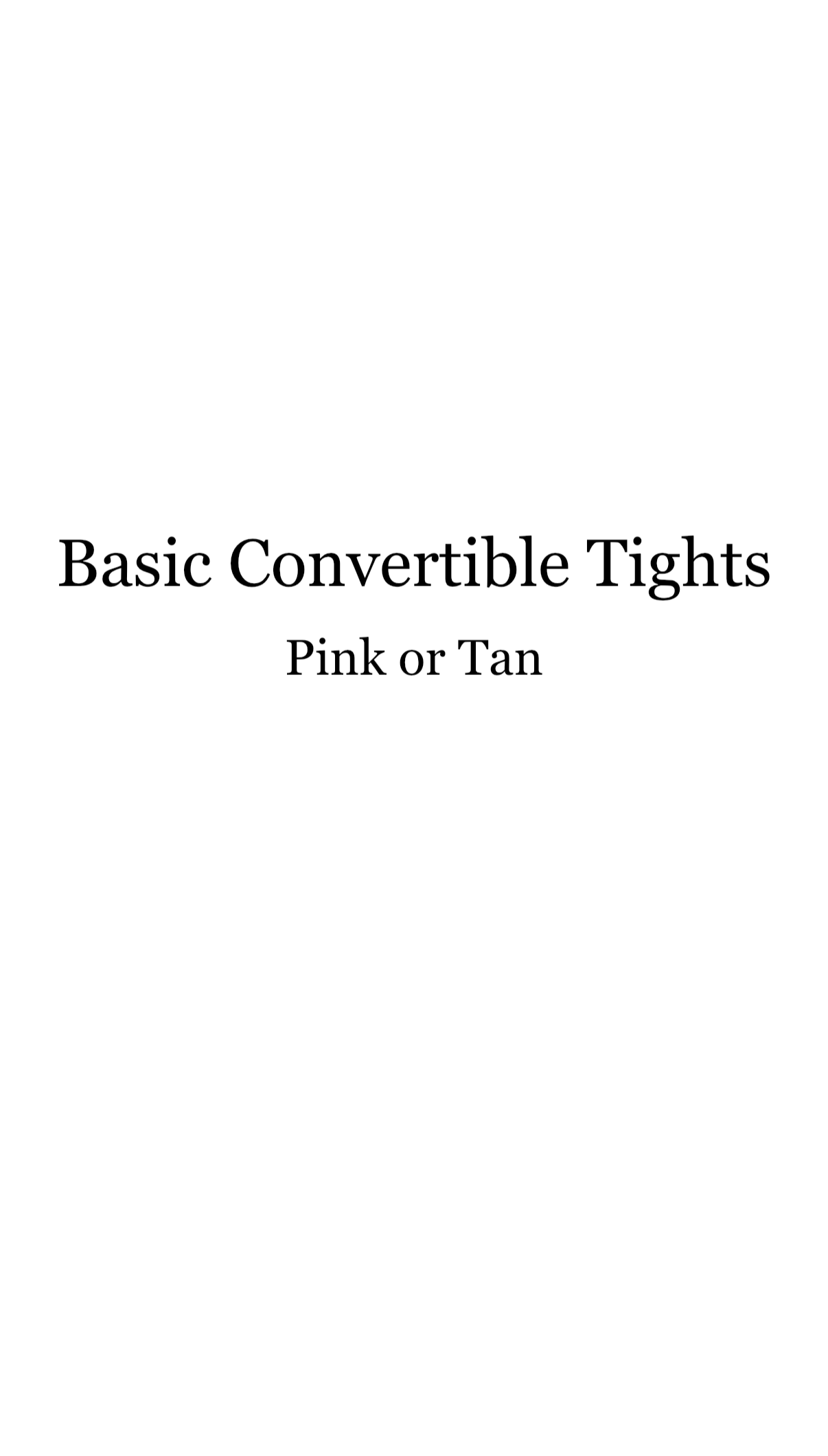 TBT Uniform Convertible Tights