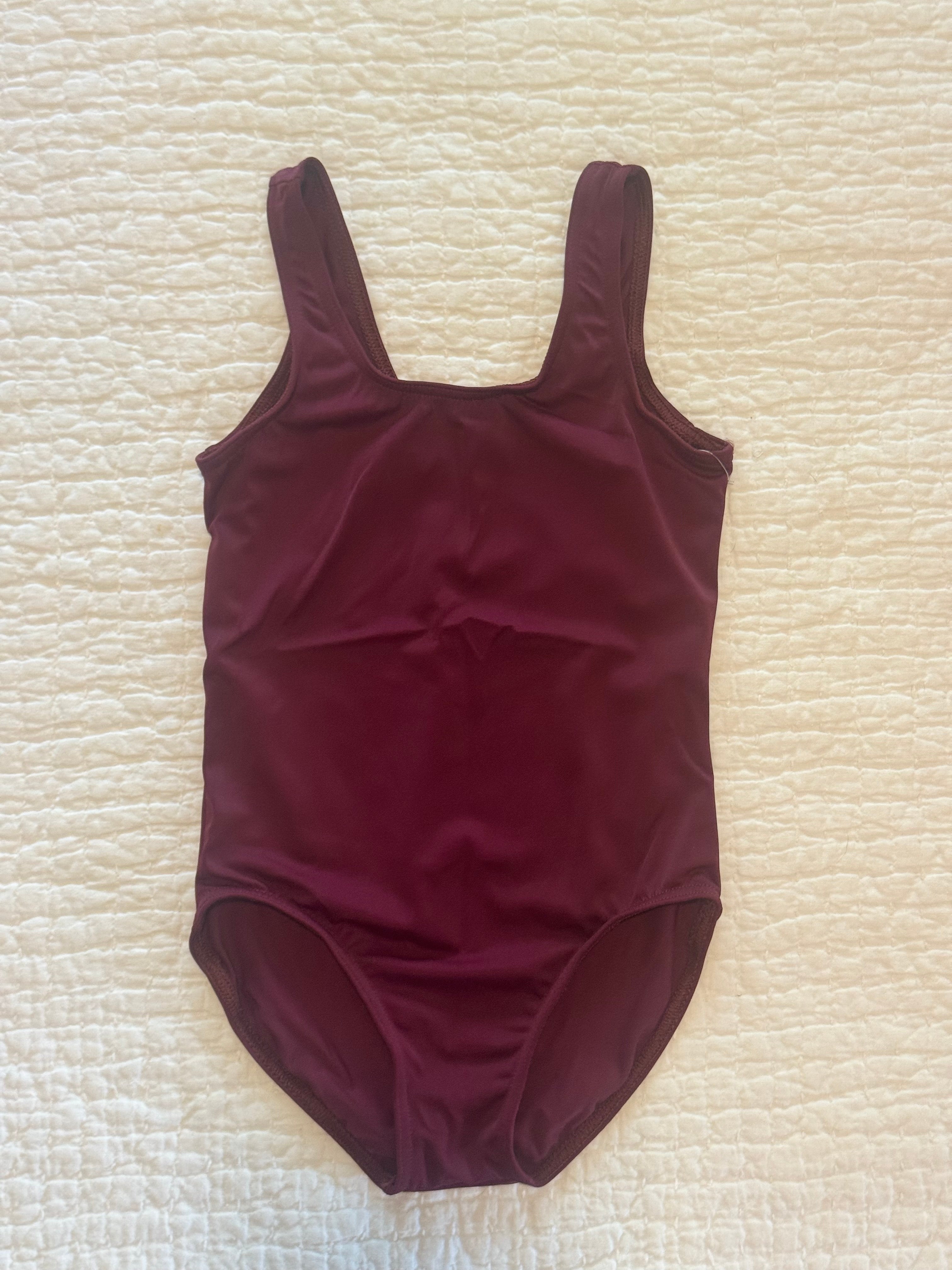 TBA Preparatory/TBC Youth Division Burgundy Tank Style Leotard